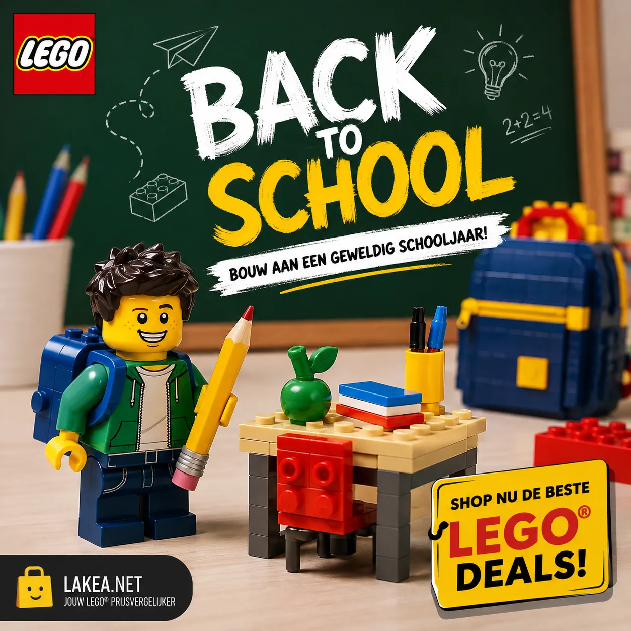 18 nieuwe LEGO® Herschel-artikelen: van een etui van €29,99 tot een rugzak van €149,99