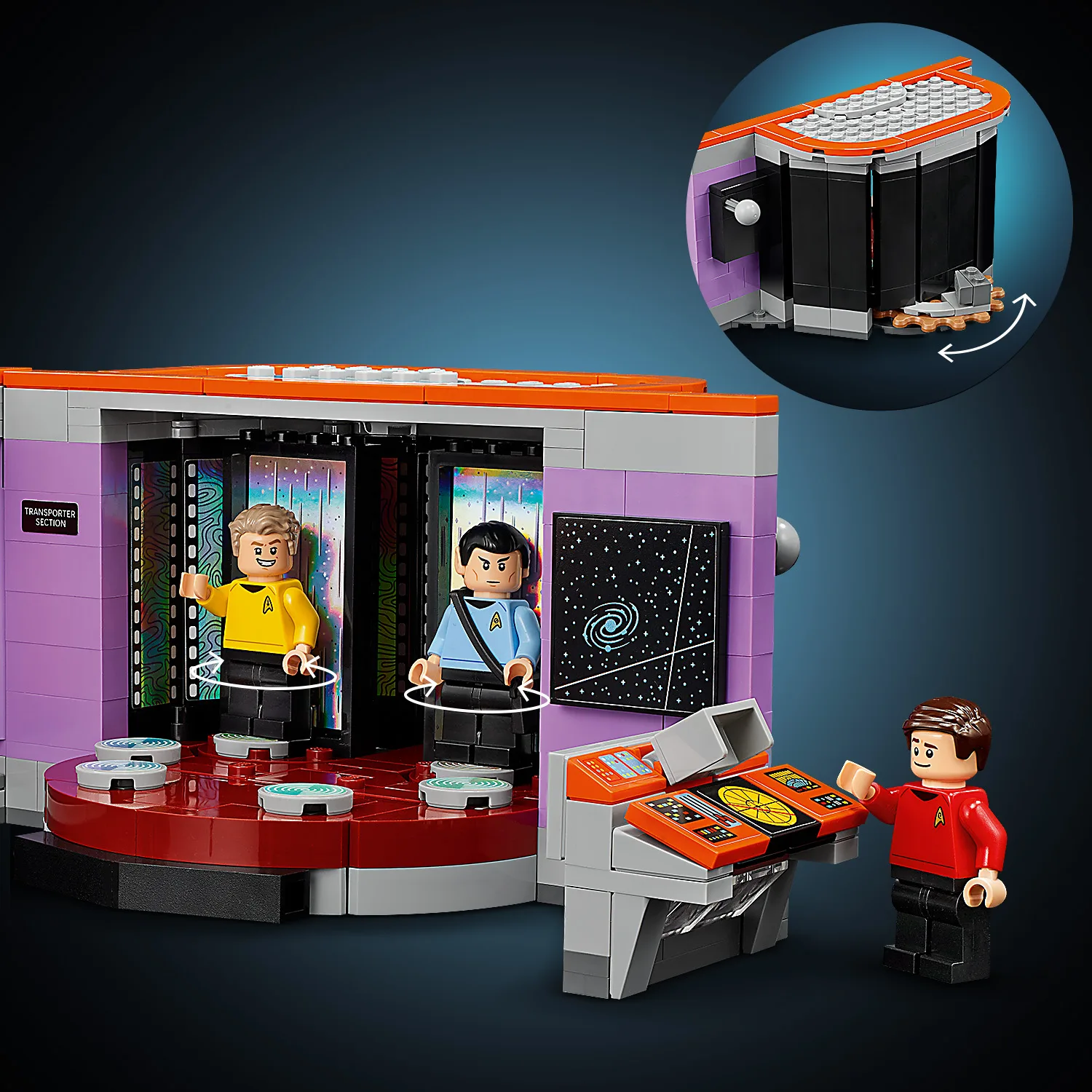 Teleportatiefunctie met draaiknop