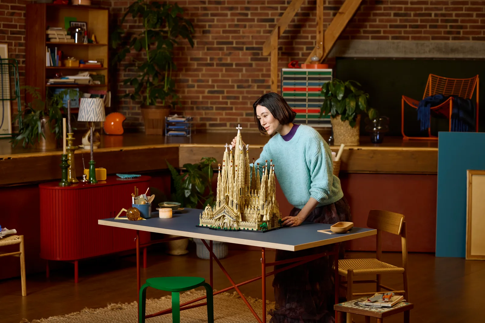 Bouwfase van LEGO® Sagrada Família model