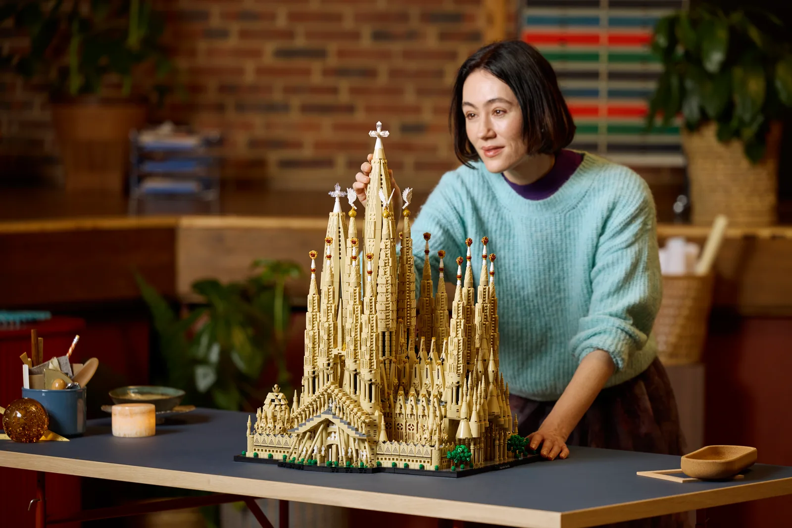 Bouwfase van LEGO® Sagrada Família model
