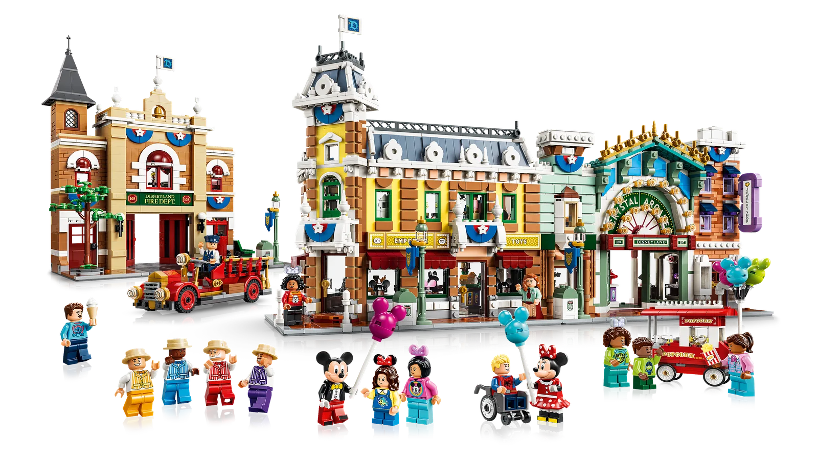 De 16 minifiguren naast elkaar