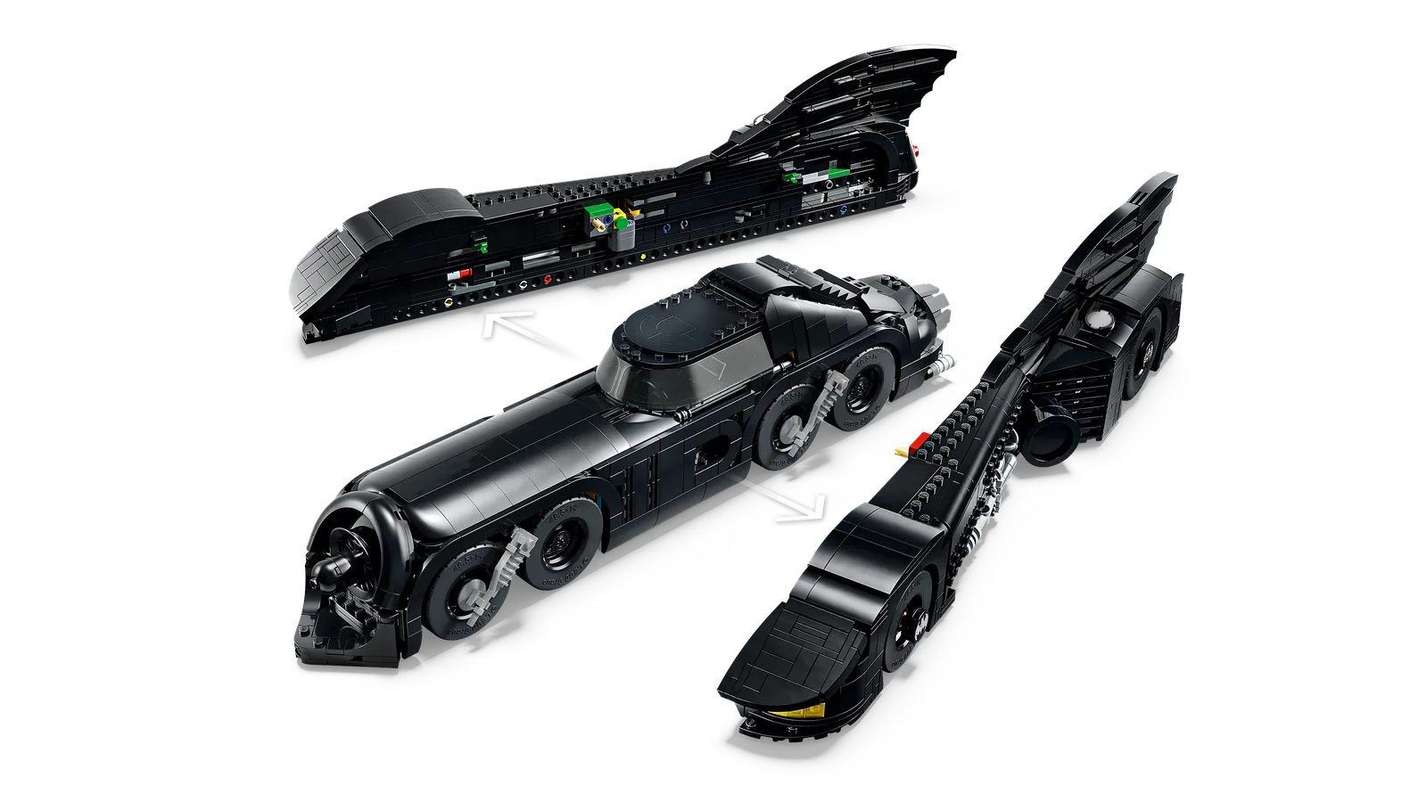 De Batmobile™ splitst zich in twee zijpanelen en de Batmissile™