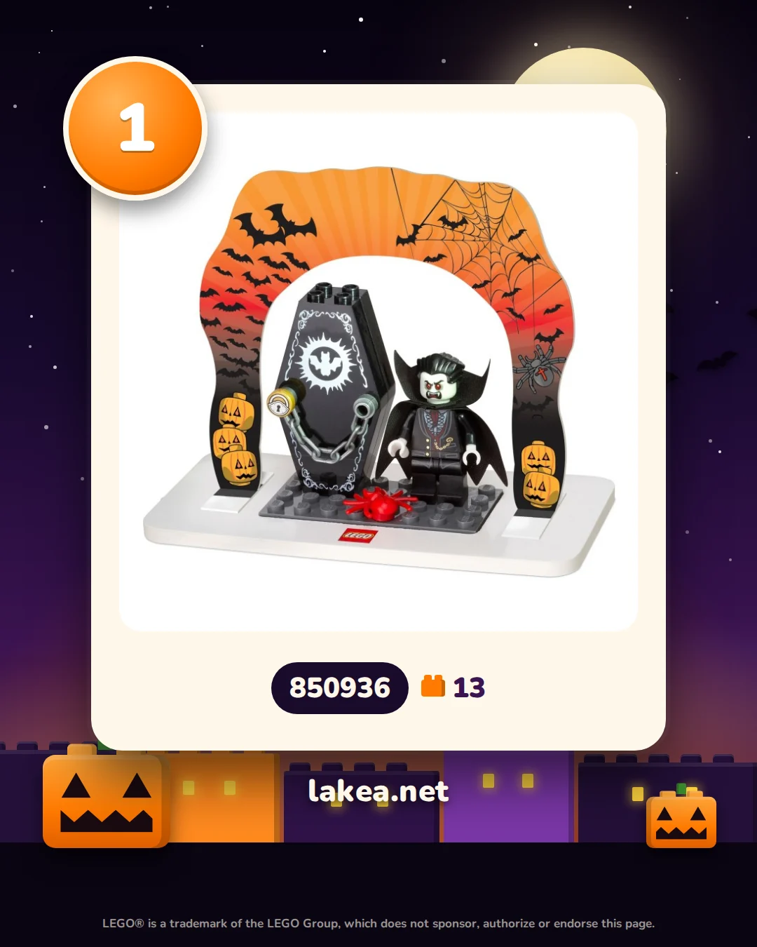 Dag 1: LEGO® Halloween-set met vampier (850936)