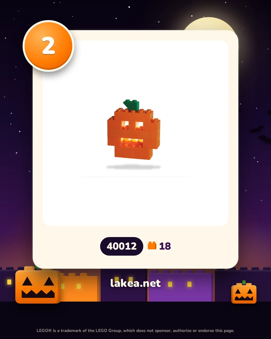 Dag 2: LEGO® Halloween-pompoen (40012)