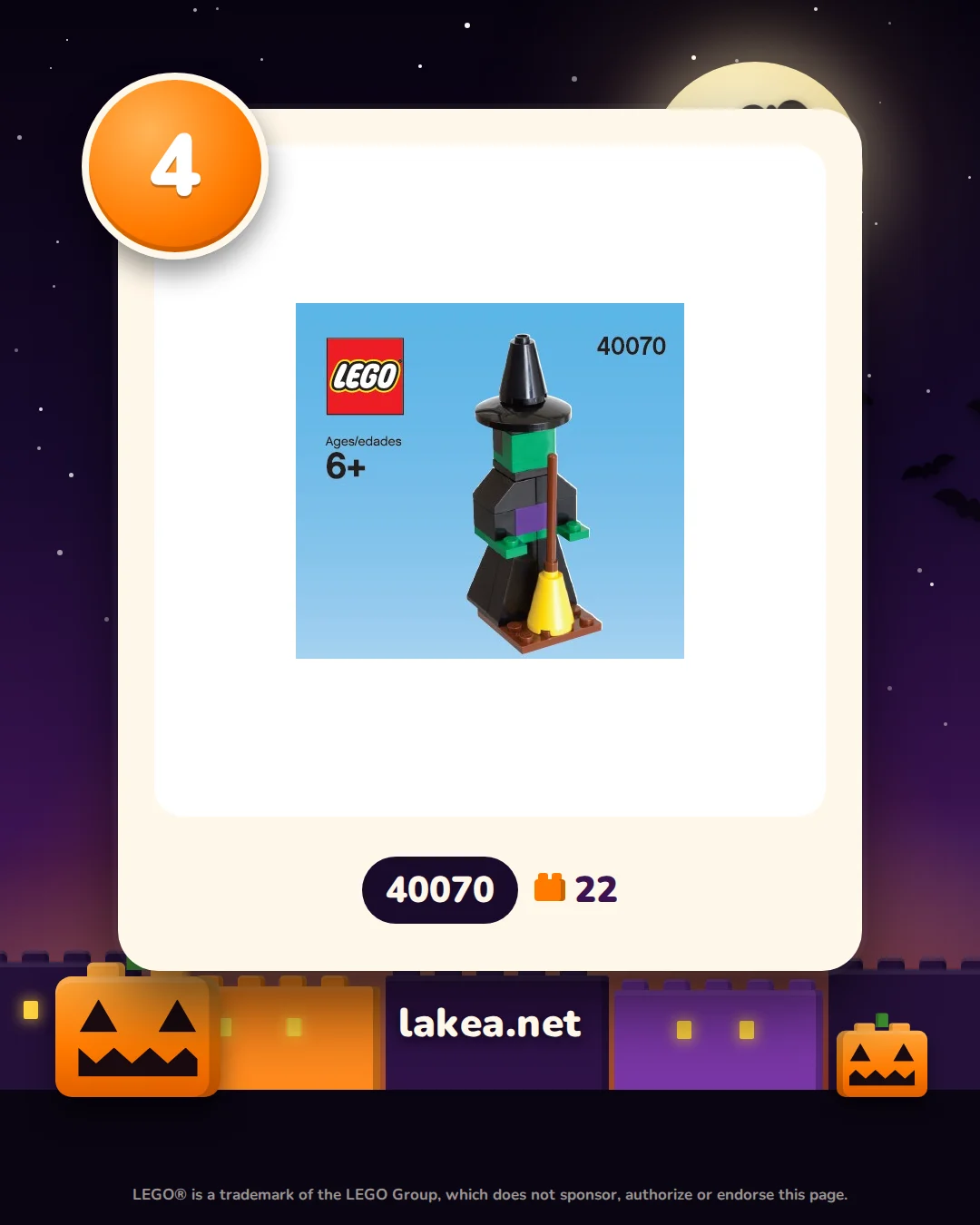 Dag 4: LEGO® Heks (40070)