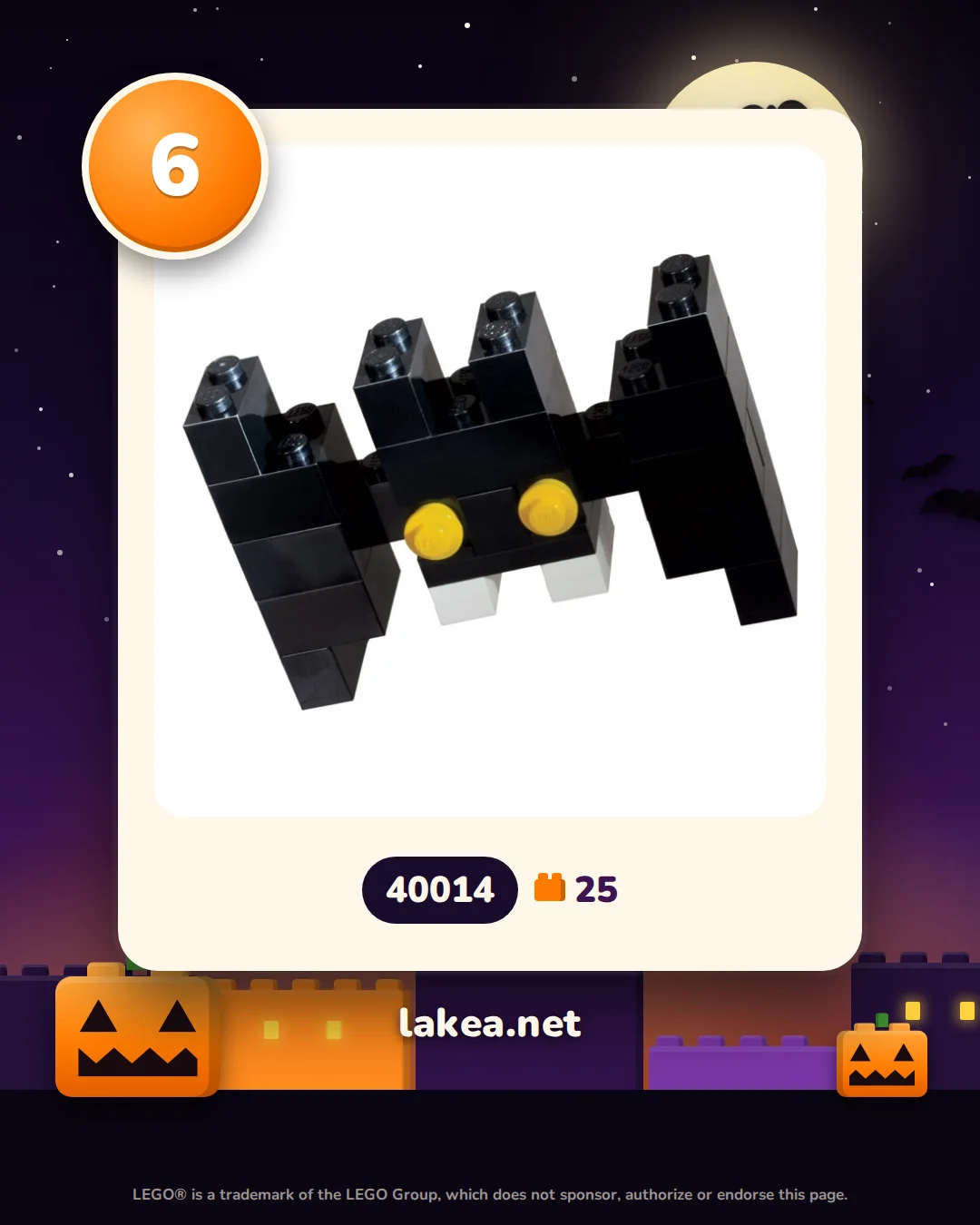 Dag 6: LEGO® Halloween-vleermuis (40014)