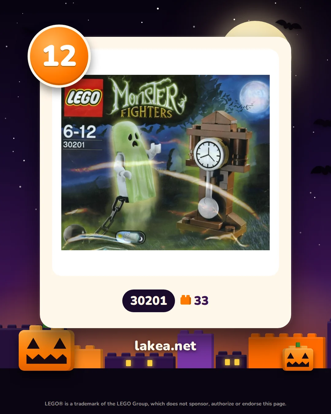 Dag 12: LEGO® Spook met staande klok (30201)