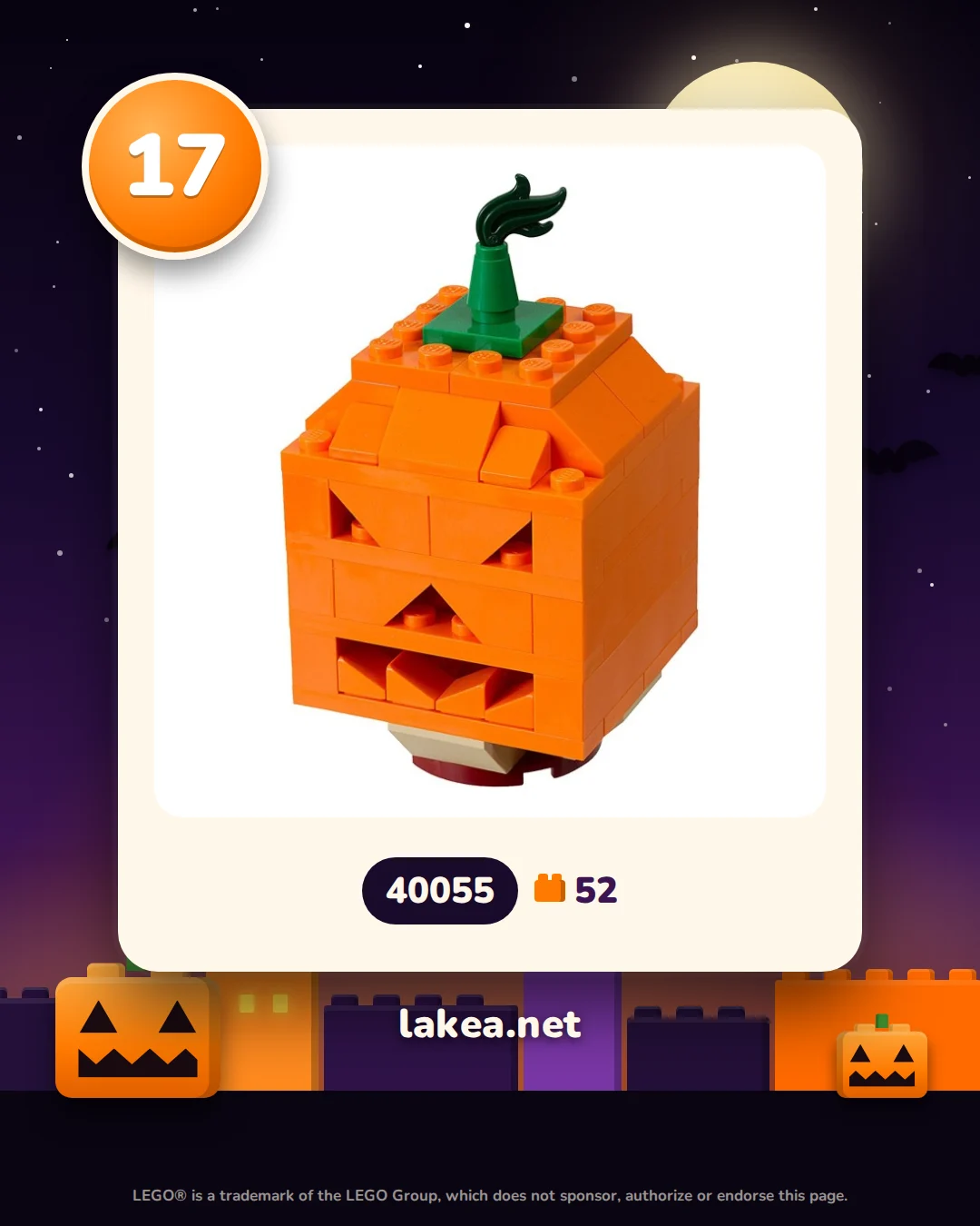 Dag 17: LEGO® Halloween-pompoen (40055)
