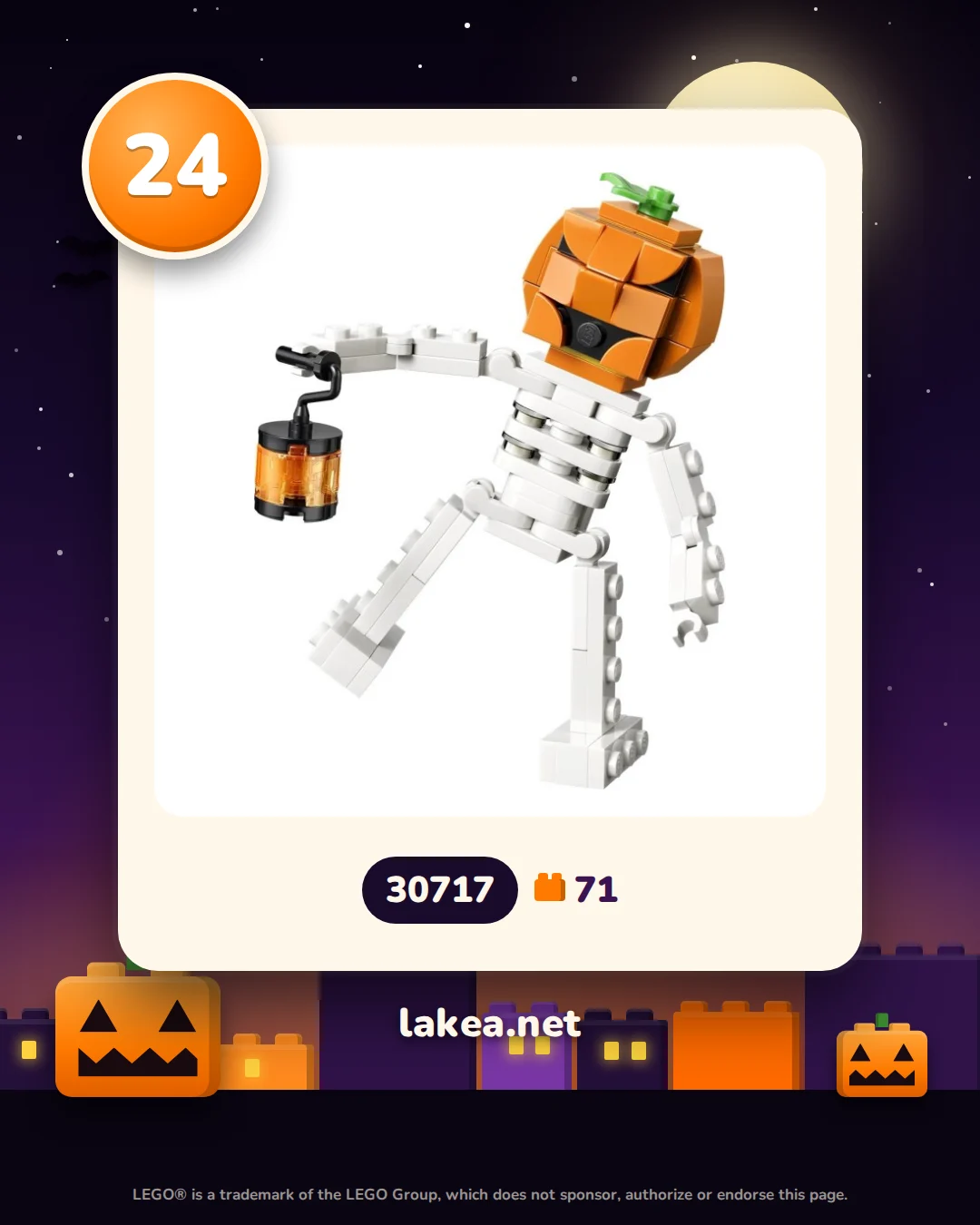 Dag 24: LEGO® Grappig Halloween-skelet (30717)