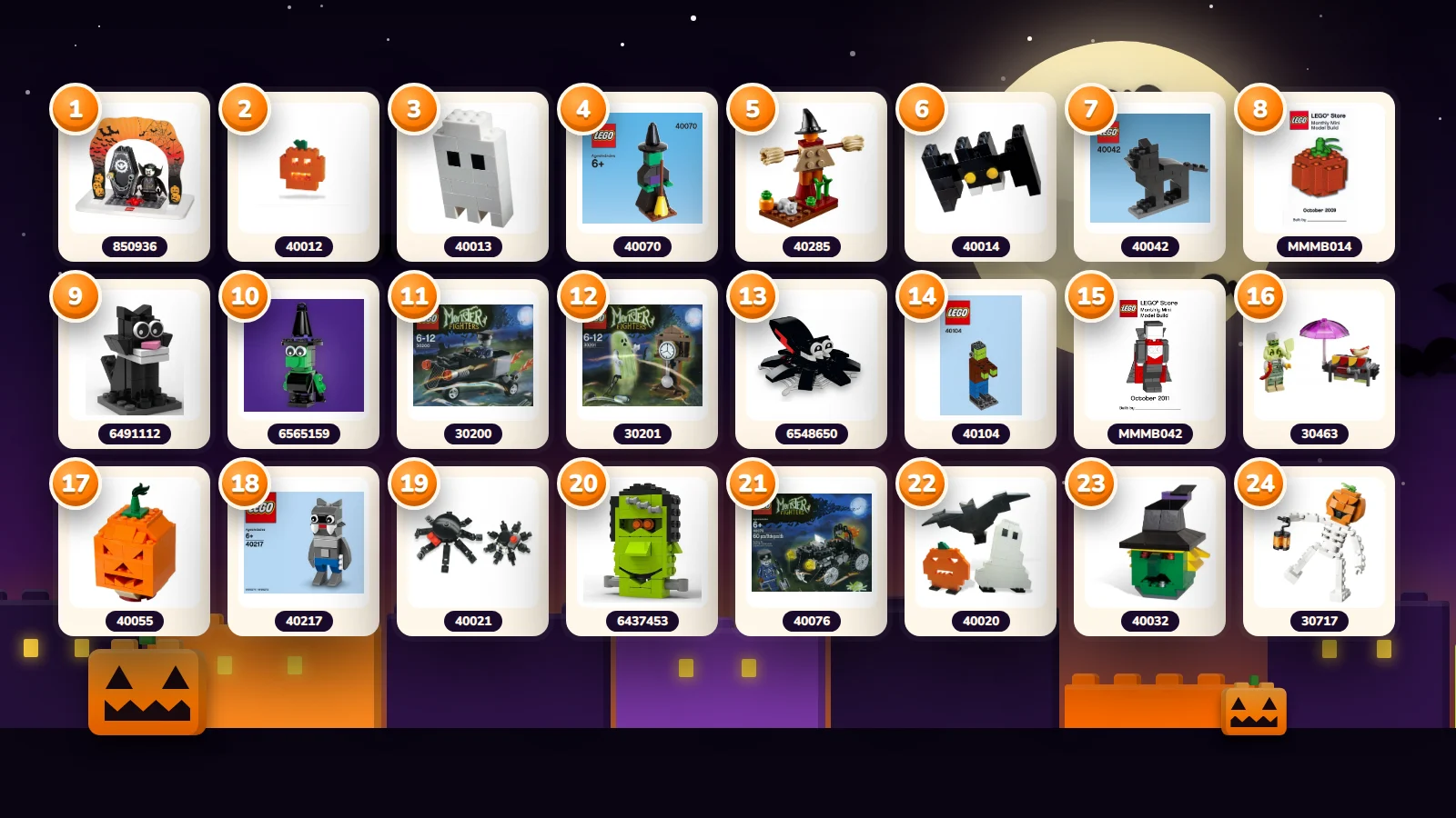 Maak zelf een LEGO® Halloween-aftelkalender voor de kids: 24 mini-bouwsels