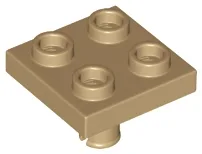 Plate, Modified 2 x 2 with Pin on Bottom