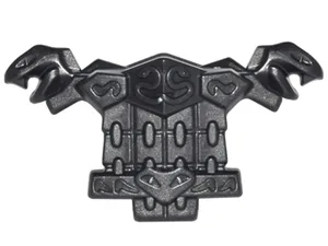 Minifigure Armor Breastplate with Snakes on Collar and Belt, Chain Mail, Shoulder Pads with Snake Heads and 1 Stud on Back