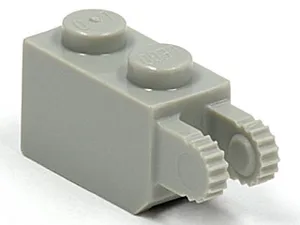 Hinge Brick 1 x 2 Locking with 2 Fingers Vertical End