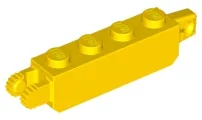 Hinge Brick 1 x 4 Locking with 1 Finger Vertical End and 2 Fingers Vertical End 9 teeth