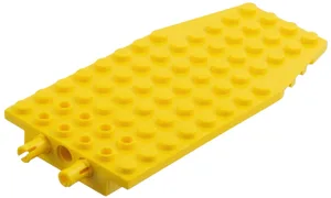 Wedge, Plate 6 x 12 x 1 Cut Corners with 2 Fixed Rotatable Pins