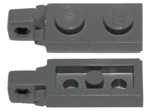 Hinge Plate 1 x 2 Locking with 1 Finger on End with Bottom Groove