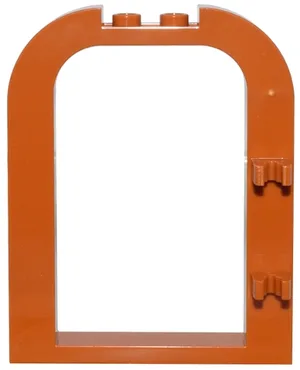 Door, Frame 1 x 6 x 6 Curved Top with 1 x 2 Cutout and Clips