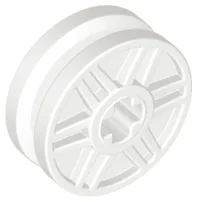 Wheel 18mm D. x 8mm with Fake Bolts and Shallow Spokes and Axle Hole