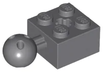 Technic, Brick Modified 2 x 2 with Ball Joint and Axle Hole with 6 Holes in Ball