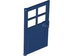 Door 1 x 4 x 6 with 4 Panes and Stud Handle