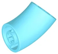 Brick, Round 2 x 2 D. 45 degrees Elbow (25.5mm Standing Height)