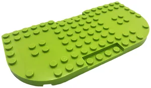 Brick, Modified 8 x 16 x 2/3 with 1 x 4 Indentations and 2 Rounded Corners