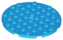Plate, Round 8 x 8 with Hole