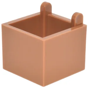 Container, Box 2 x 2 x 1 1/3 - Top Opening with Hinge and Hole in Bottom