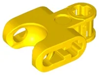 Technic, Axle Connector 2 x 3 with Ball Joint Socket - Closed Sides, Straight Forks with Open Axle Holes